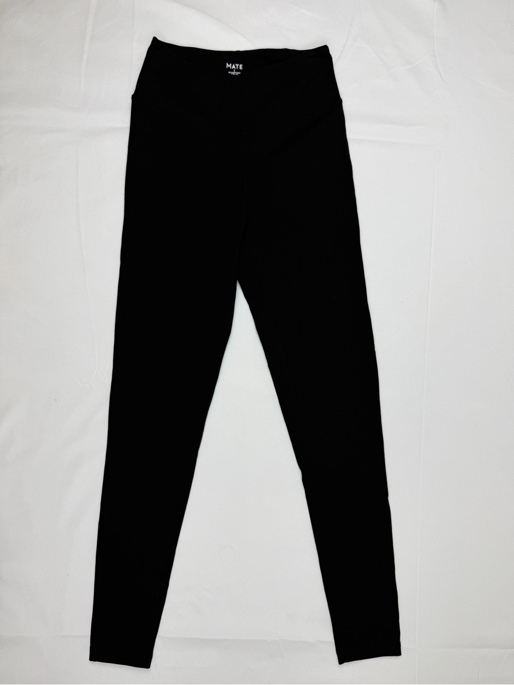 MATE the Label Organic Stretch Full Length Leggings S Jet Black High Rise